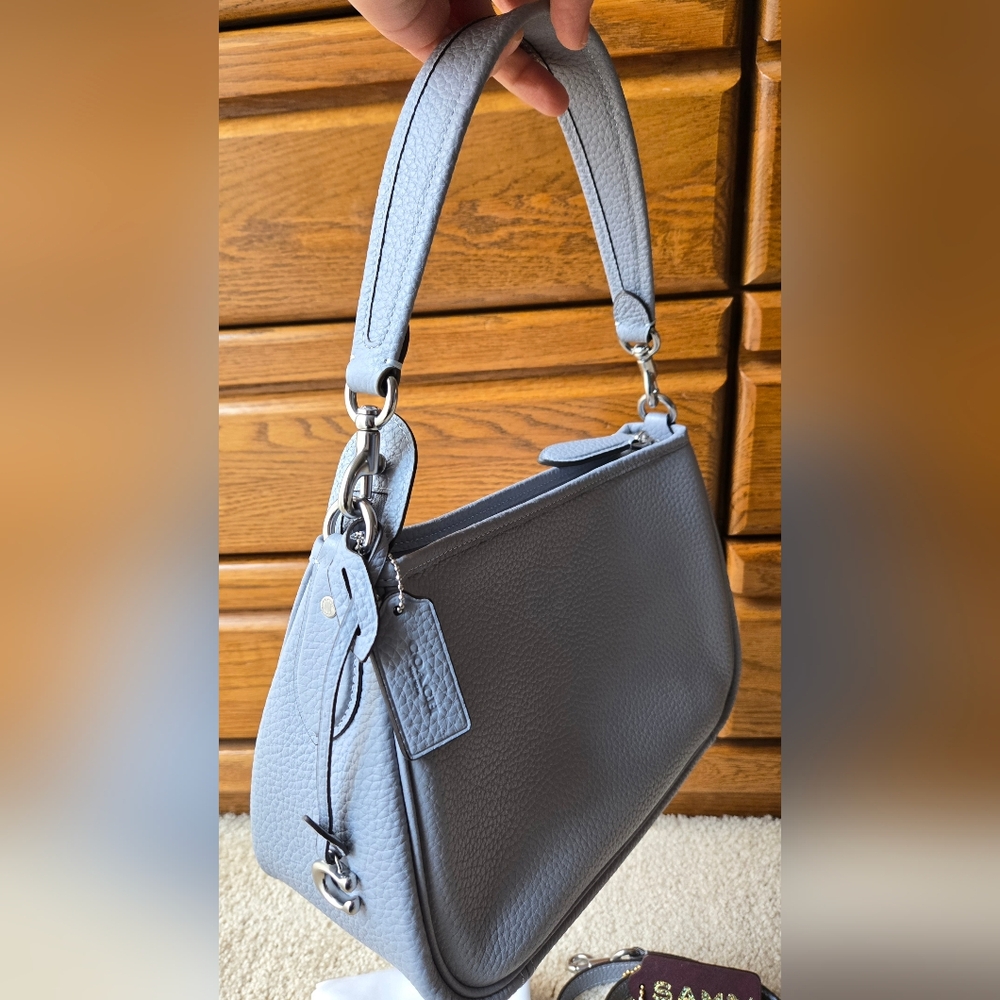 Coach Cary Crossbody Grey Blue - Picture 6 of 8